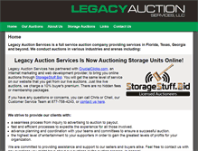 Tablet Screenshot of legacyauctionservices.com